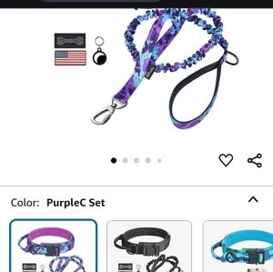 Tactical dog collar and leash set